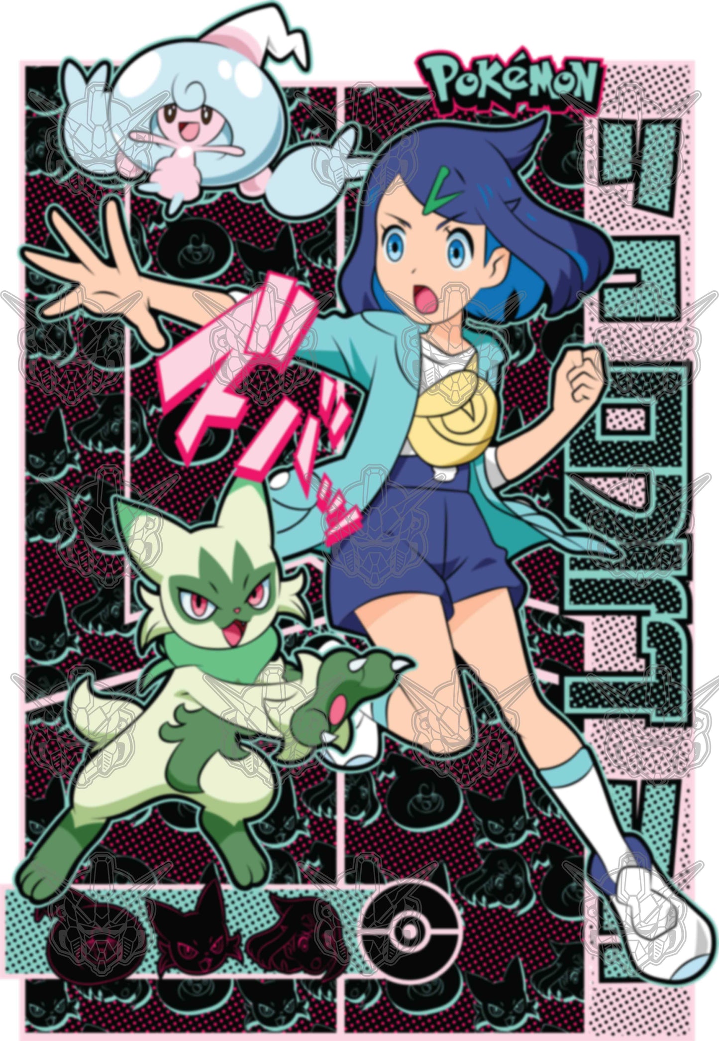 Pokemon - Liko 01 Premium Anime Design, High Quality DTF Print, 100% Cotton Shirt