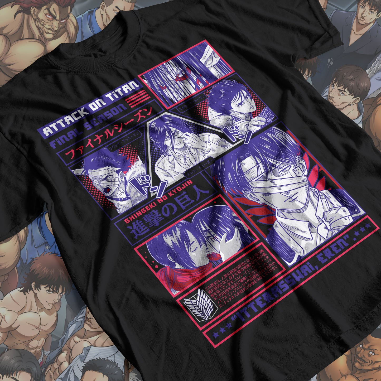 Attack on Titan - Final Season Poster Premium Anime Design, High Quality DTF Print, 100% Cotton Shirt