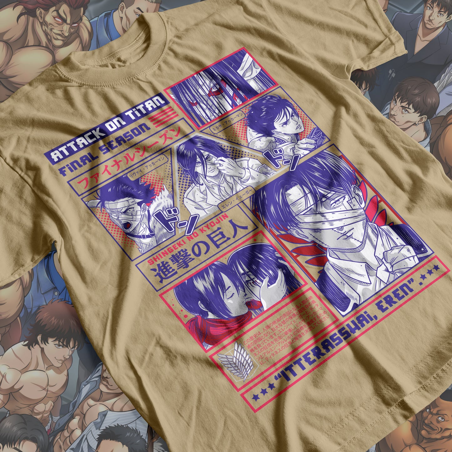 Attack on Titan - Final Season Poster Premium Anime Design, High Quality DTF Print, 100% Cotton Shirt
