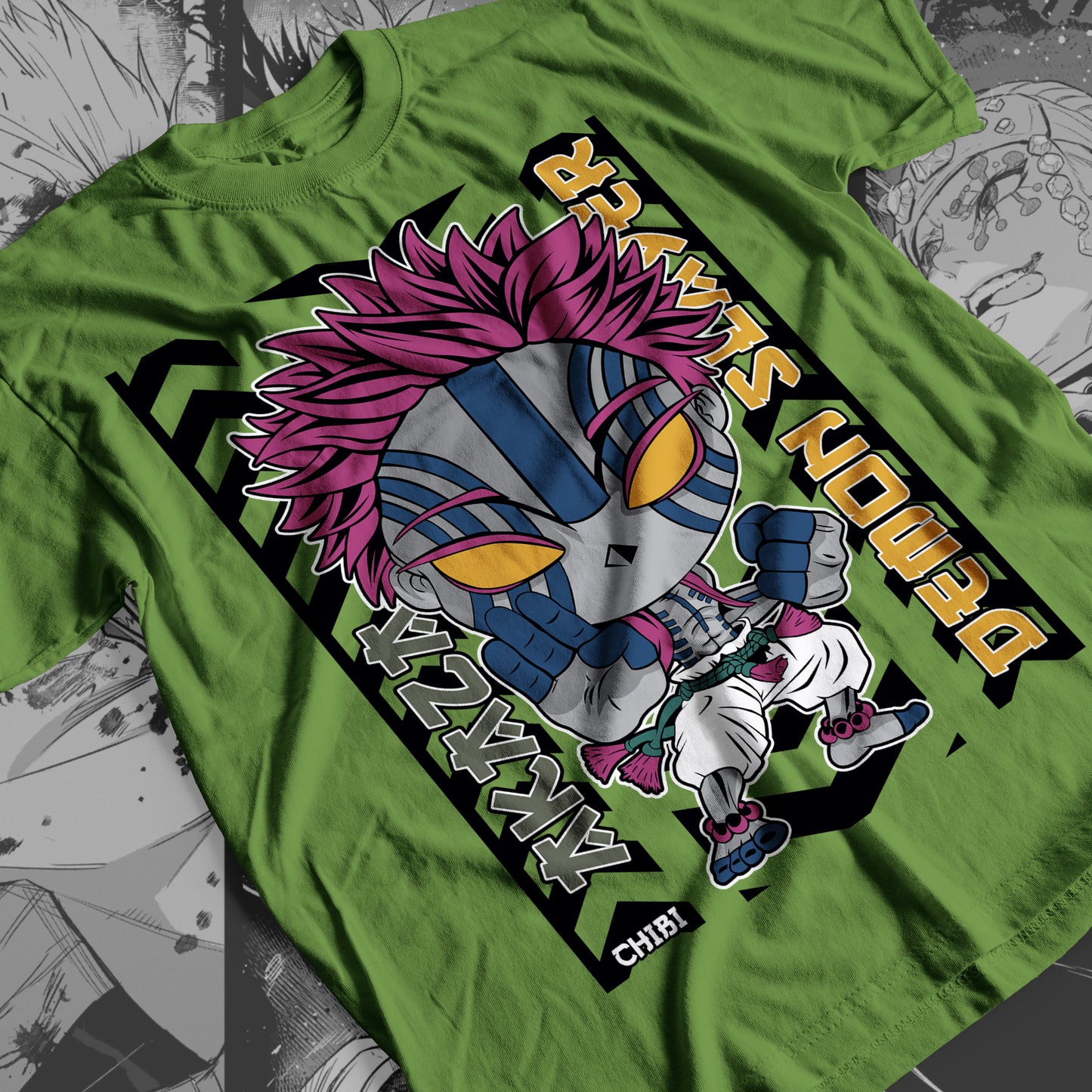 Demon Slayer - Akaza 03 Premium Anime Design, High Quality DTF Print, 100% Cotton Shirt