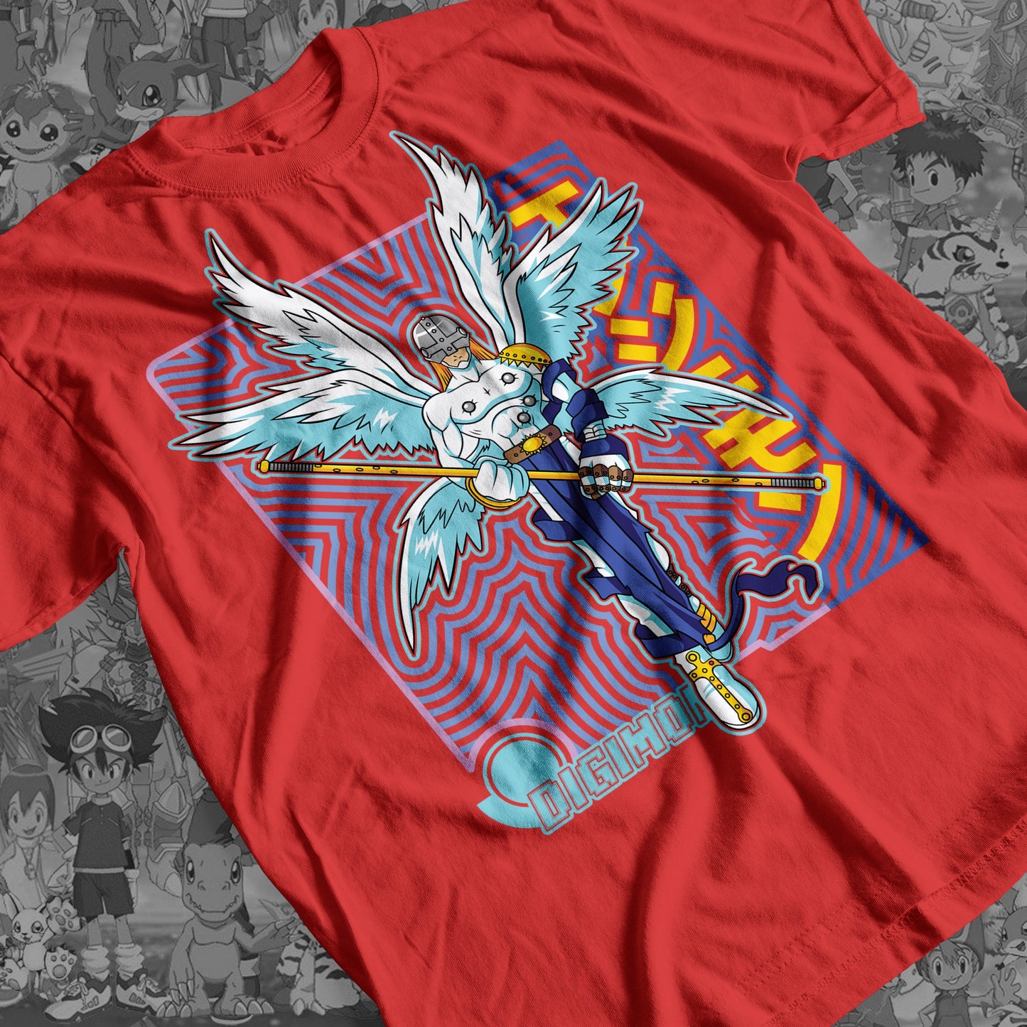 Digimon: Angemon 02 Premium Anime Design, High Quality DTF Print, 100% Cotton Shirt