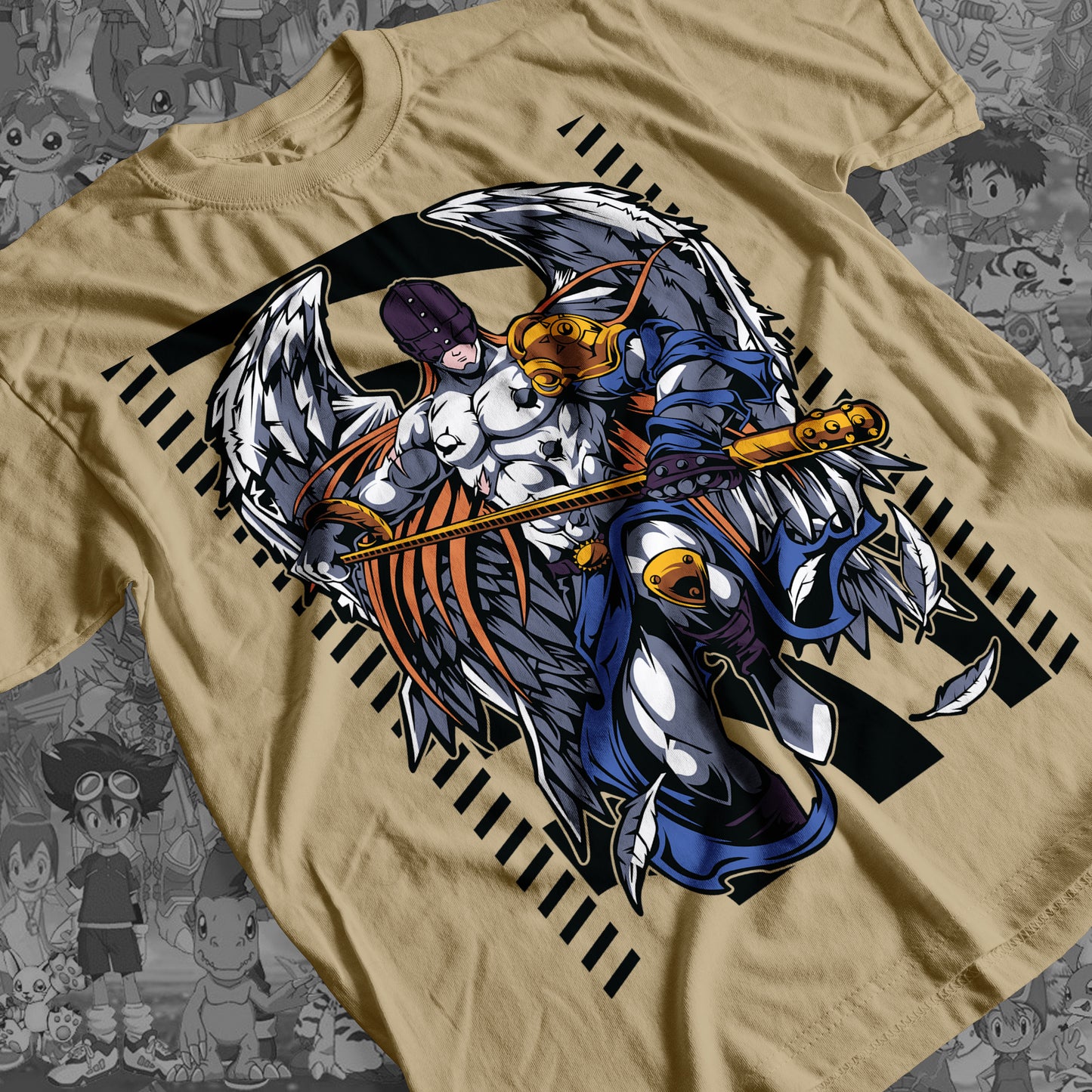 Digimon: Angemon 01 Premium Anime Design, High Quality DTF Print, 100% Cotton Shirt