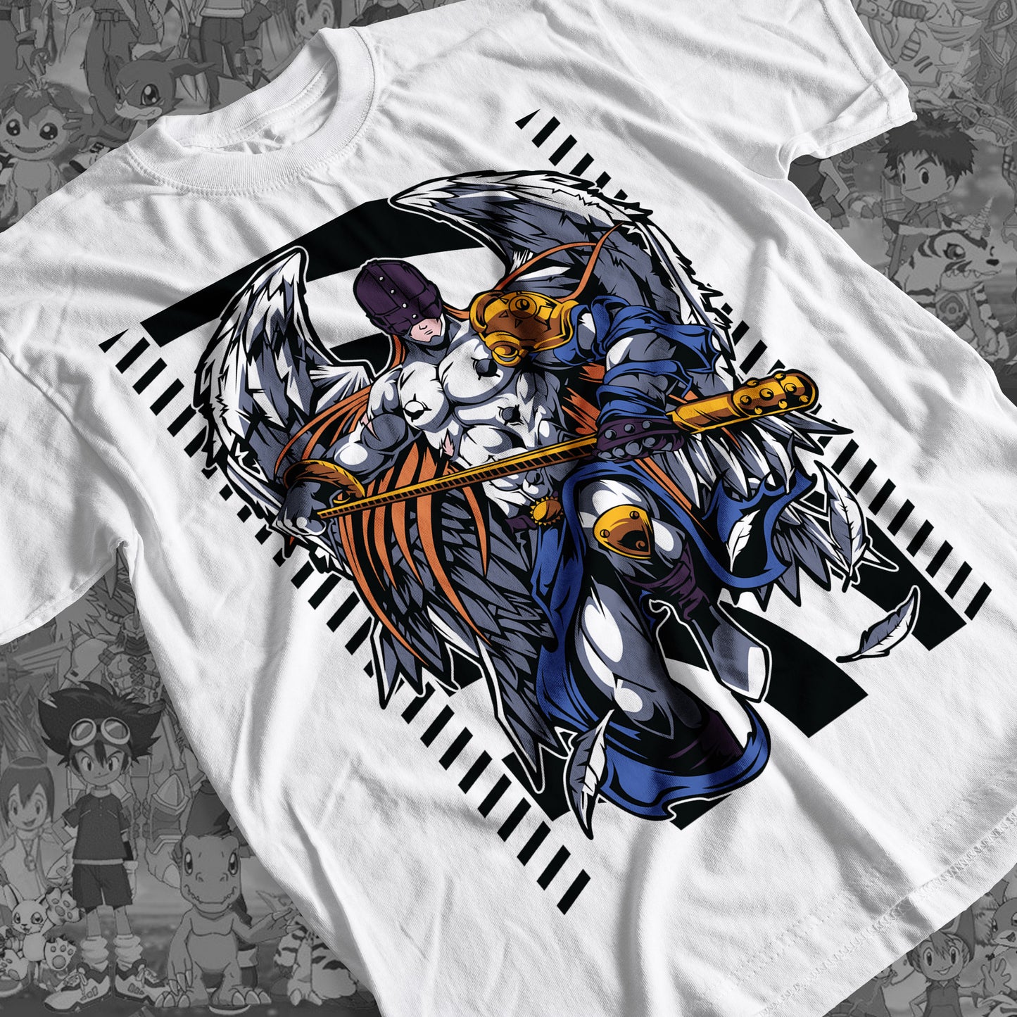 Digimon: Angemon 01 Premium Anime Design, High Quality DTF Print, 100% Cotton Shirt