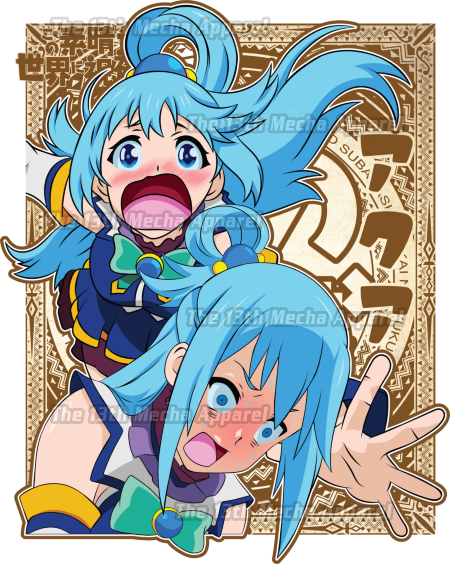 KonoSuba - Aqua 01 Premium Anime Design, High Quality DTF Print, 100% Cotton Shirt