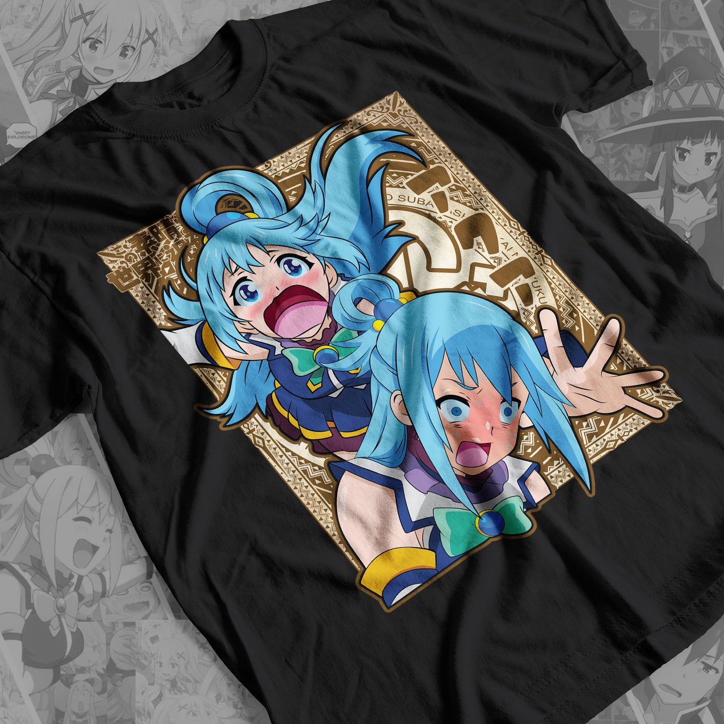KonoSuba - Aqua 01 Premium Anime Design, High Quality DTF Print, 100% Cotton Shirt