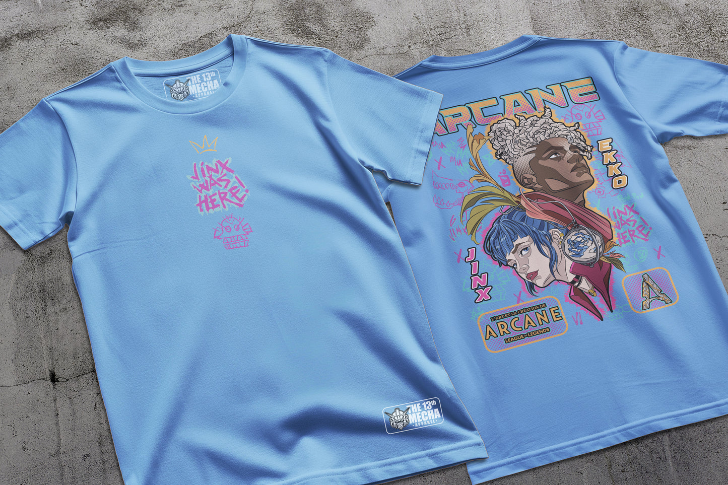 Arcane - Jinx and Ekko 01 Premium Anime Design, High Quality DTF Print, 100% Cotton Shirt