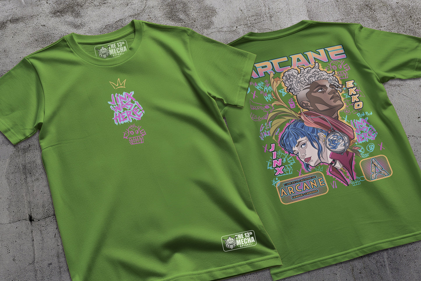 Arcane - Jinx and Ekko 01 Premium Anime Design, High Quality DTF Print, 100% Cotton Shirt