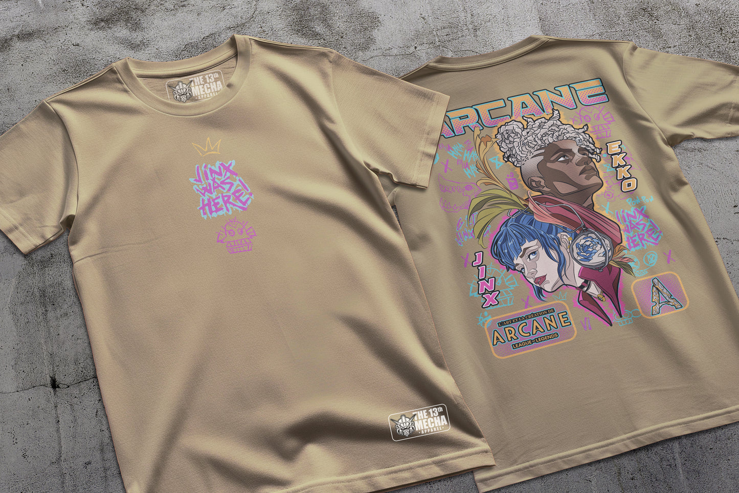 Arcane - Jinx and Ekko 01 Premium Anime Design, High Quality DTF Print, 100% Cotton Shirt