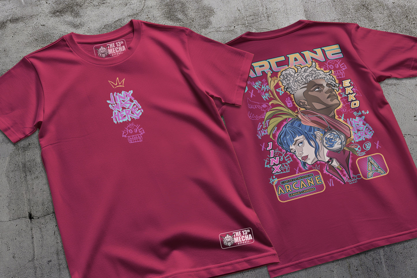 Arcane - Jinx and Ekko 01 Premium Anime Design, High Quality DTF Print, 100% Cotton Shirt