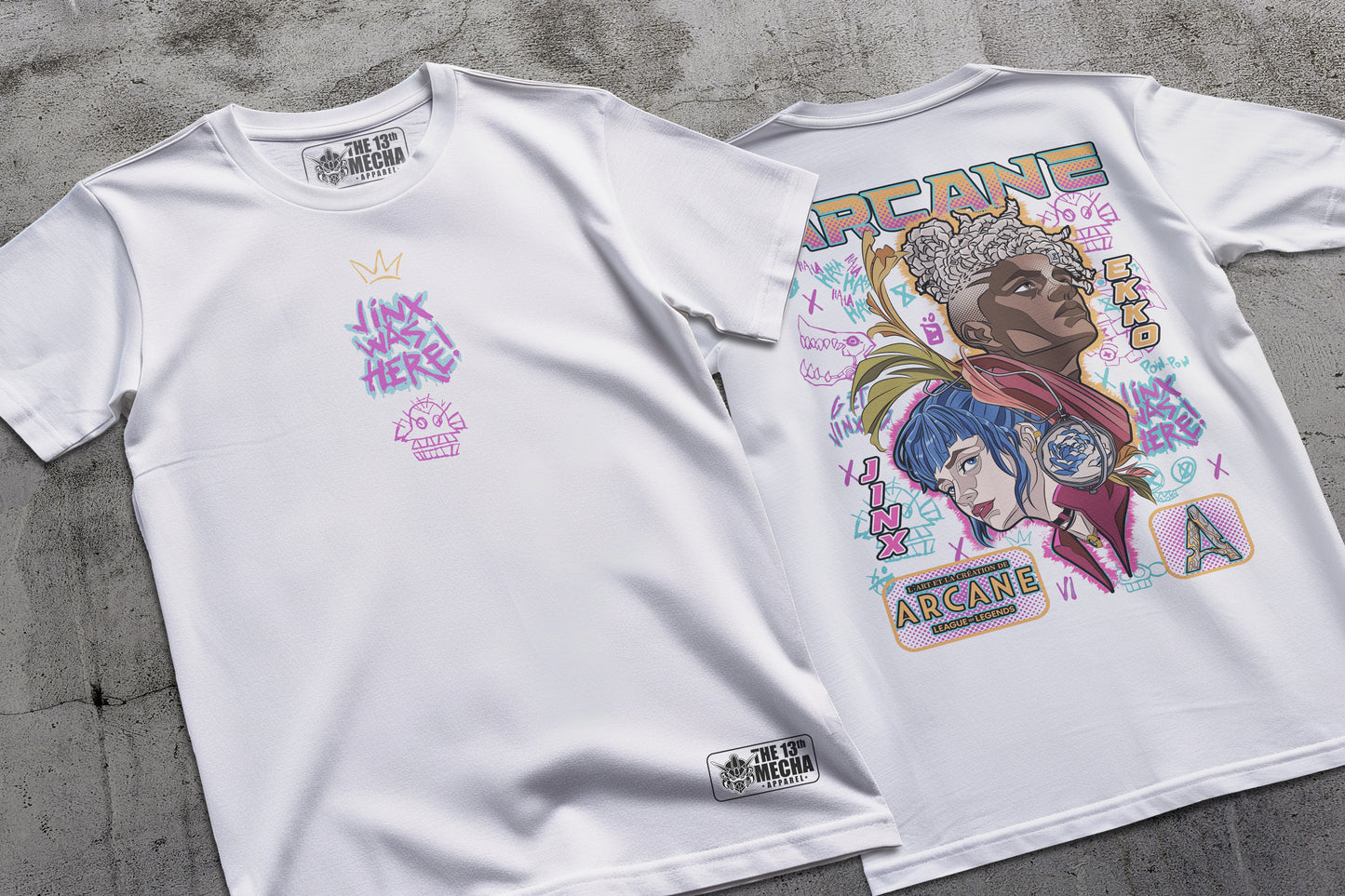 Arcane - Jinx and Ekko 01 Premium Anime Design, High Quality DTF Print, 100% Cotton Shirt