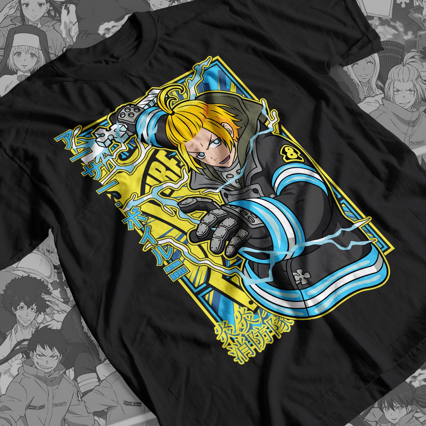 Fire Force- Arthur Boyle 01 Premium Anime Design, High Quality DTF Print, 100% Cotton Shirt