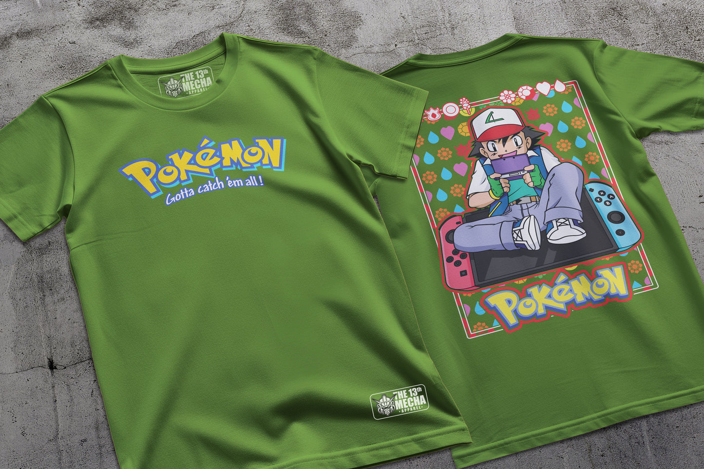 Pokemon - Ash Ketchum 01 Premium Anime Design, High Quality DTF Print, 100% Cotton Shirt