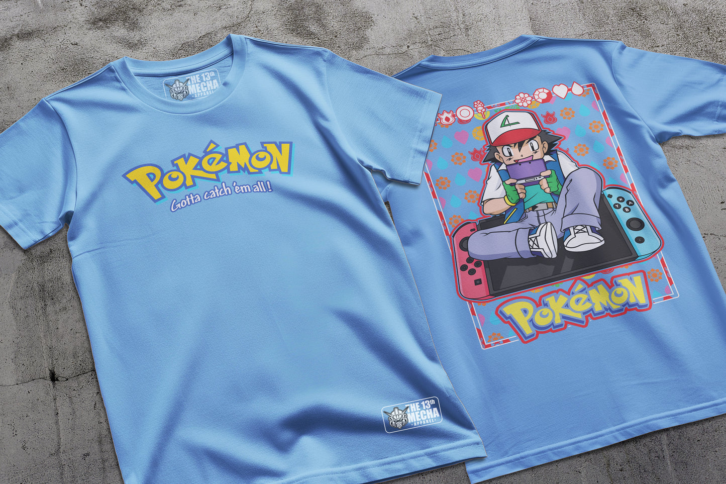 Pokemon - Ash Ketchum 01 Premium Anime Design, High Quality DTF Print, 100% Cotton Shirt
