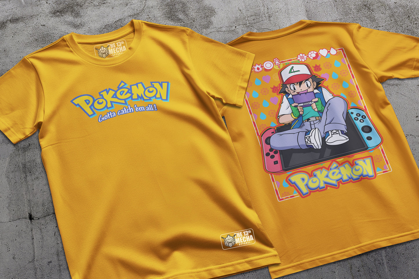 Pokemon - Ash Ketchum 01 Premium Anime Design, High Quality DTF Print, 100% Cotton Shirt