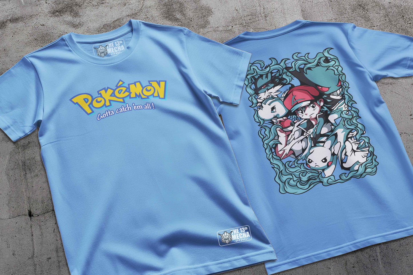 Pokemon - Ash Ketchum 02 Premium Anime Design, High Quality DTF Print, 100% Cotton Shirt