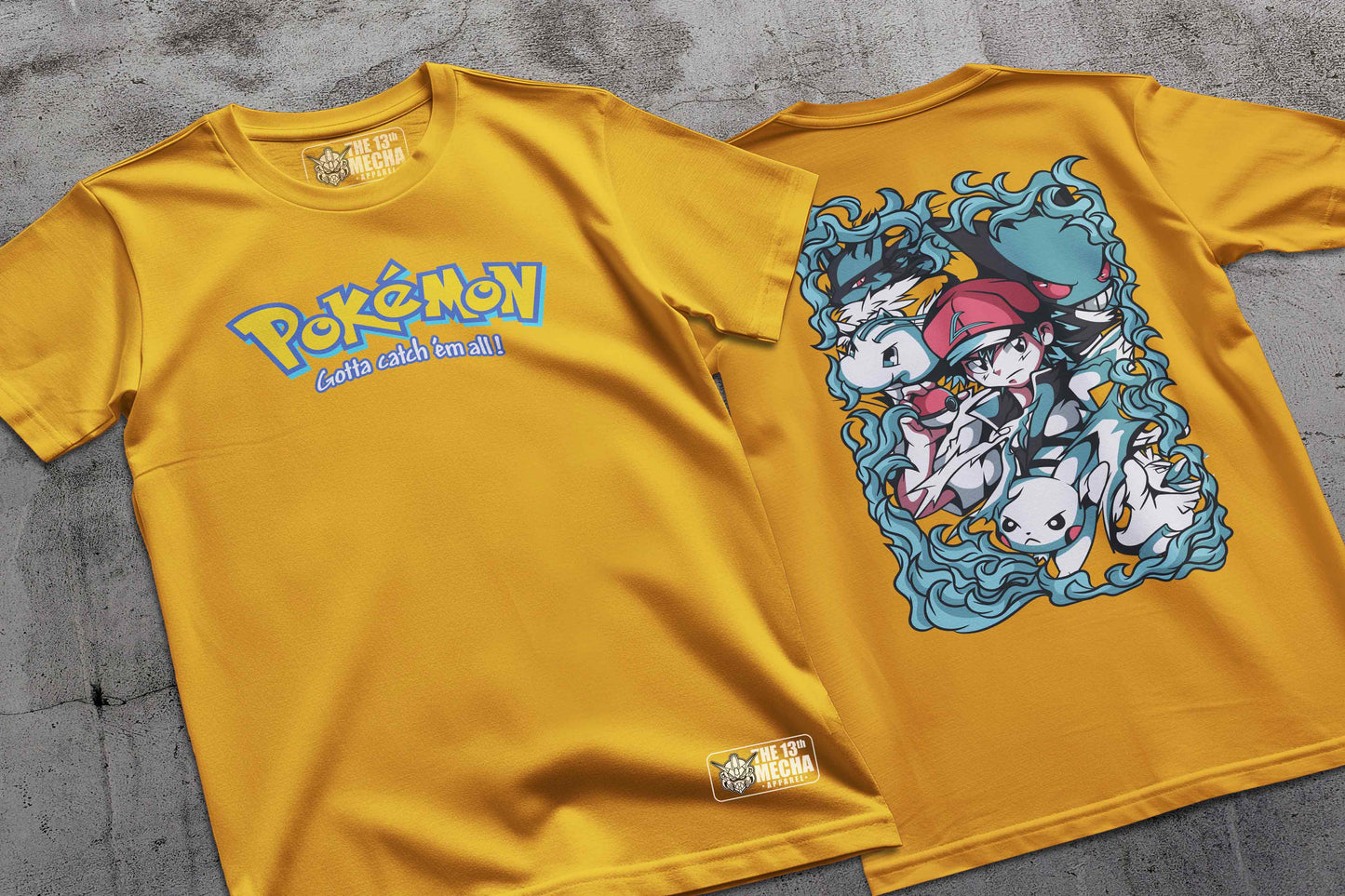 Pokemon - Ash Ketchum 02 Premium Anime Design, High Quality DTF Print, 100% Cotton Shirt