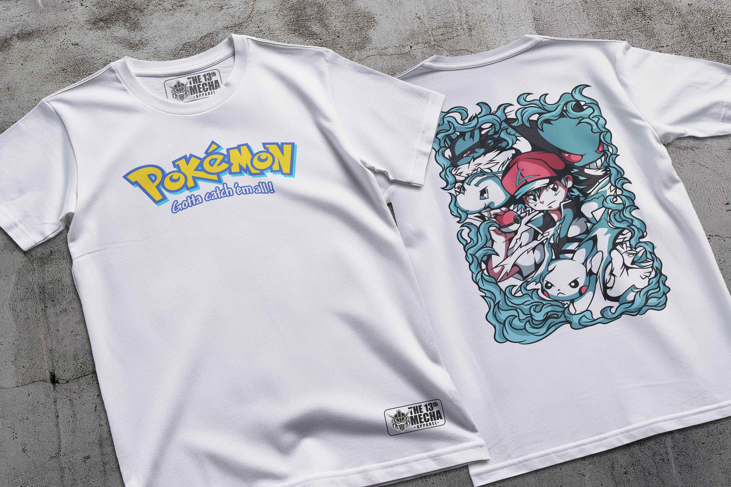 Pokemon - Ash Ketchum 02 Premium Anime Design, High Quality DTF Print, 100% Cotton Shirt