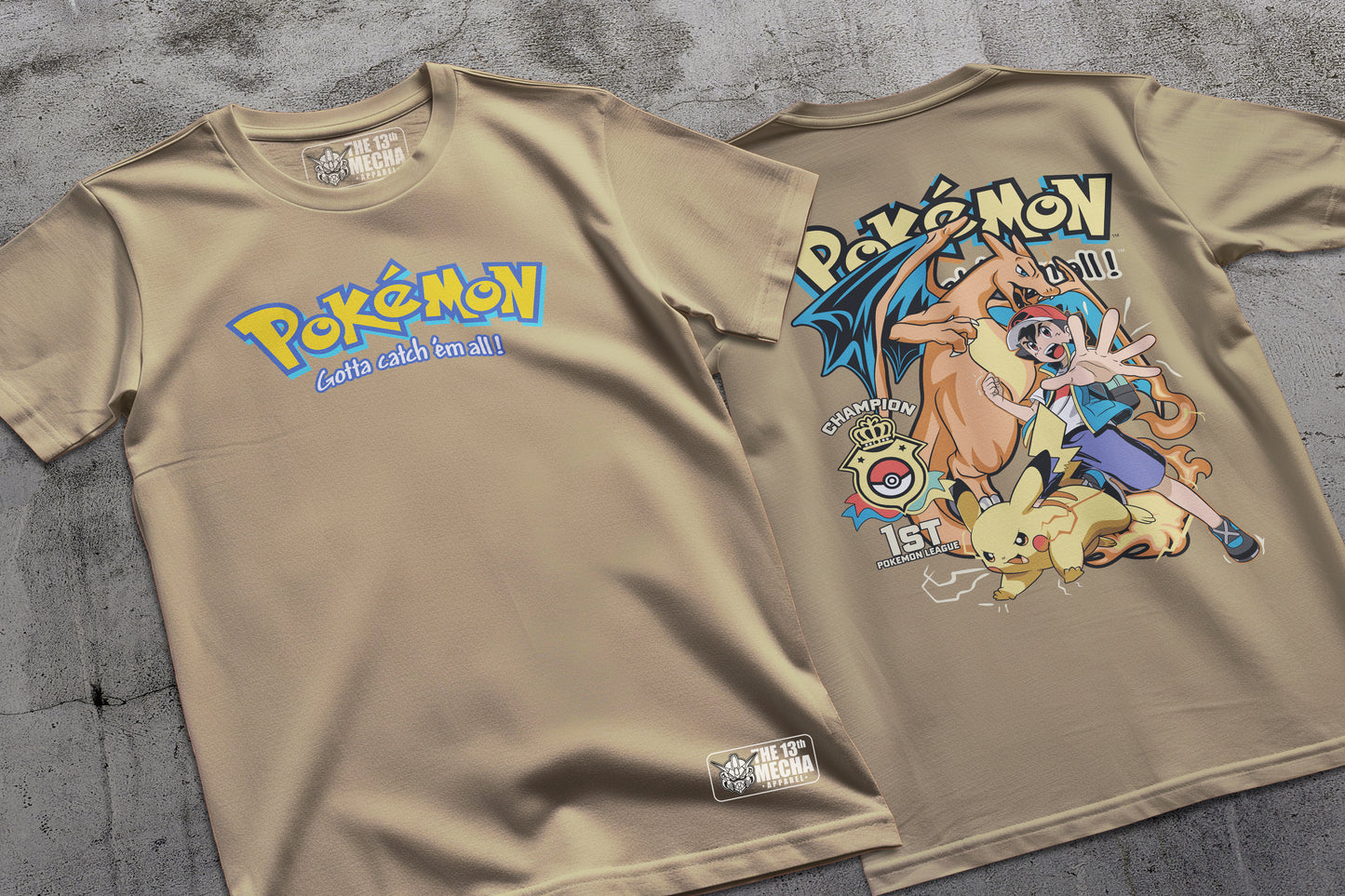 Pokemon - Ash Ketchum 03 Premium Anime Design, High Quality DTF Print, 100% Cotton Shirt