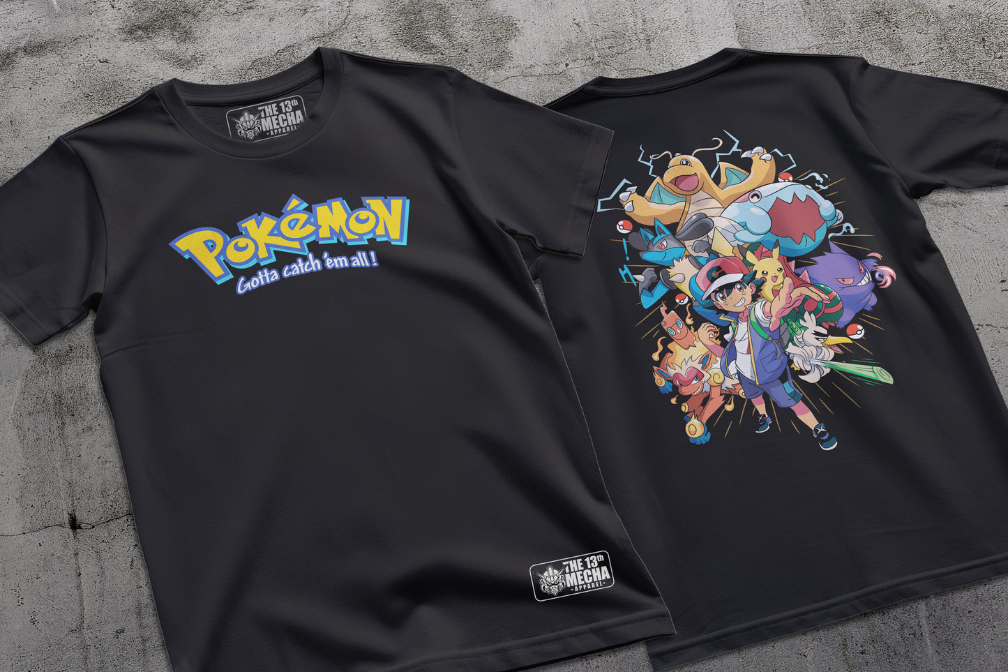 Pokemon - Ash Ketchum 04 Premium Anime Design, High Quality DTF Print, 100% Cotton Shirt