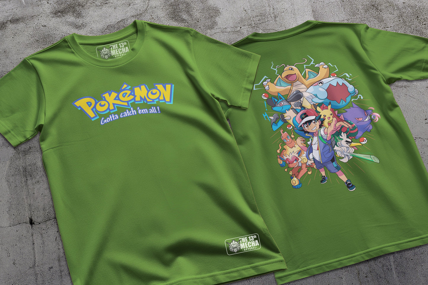 Pokemon - Ash Ketchum 04 Premium Anime Design, High Quality DTF Print, 100% Cotton Shirt