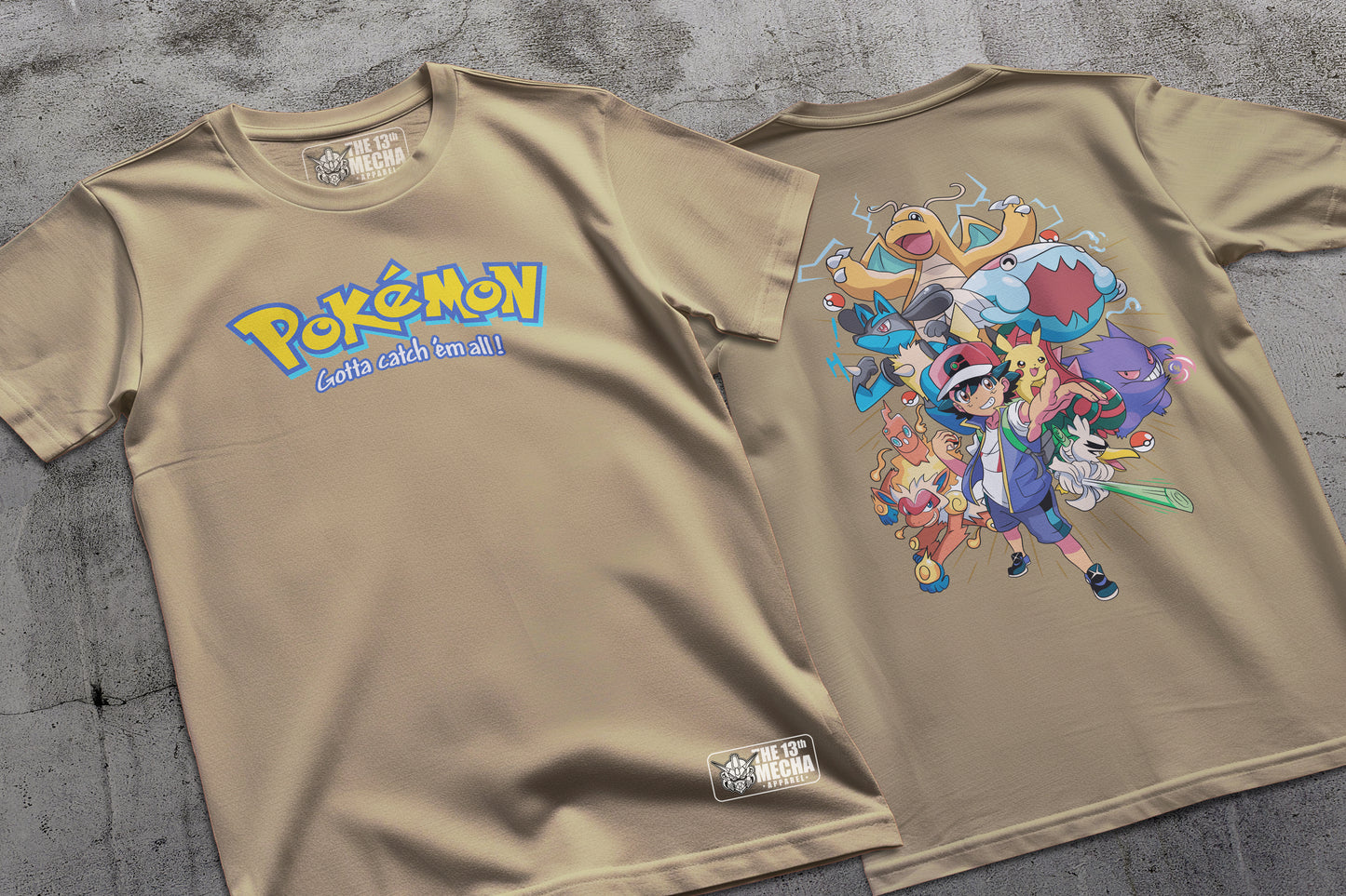 Pokemon - Ash Ketchum 04 Premium Anime Design, High Quality DTF Print, 100% Cotton Shirt