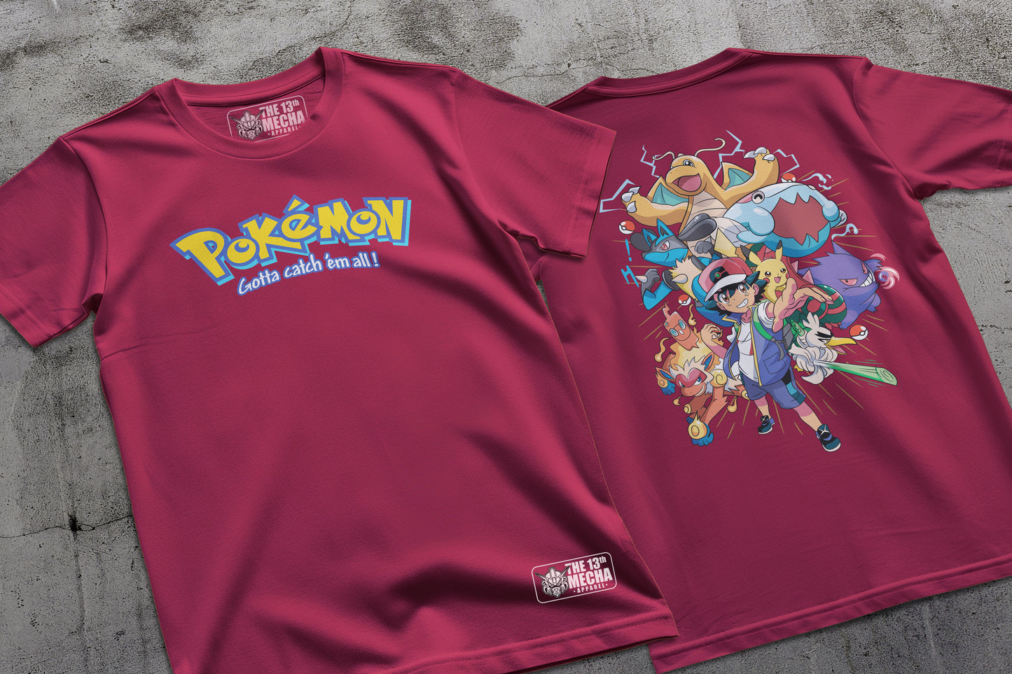 Pokemon - Ash Ketchum 04 Premium Anime Design, High Quality DTF Print, 100% Cotton Shirt