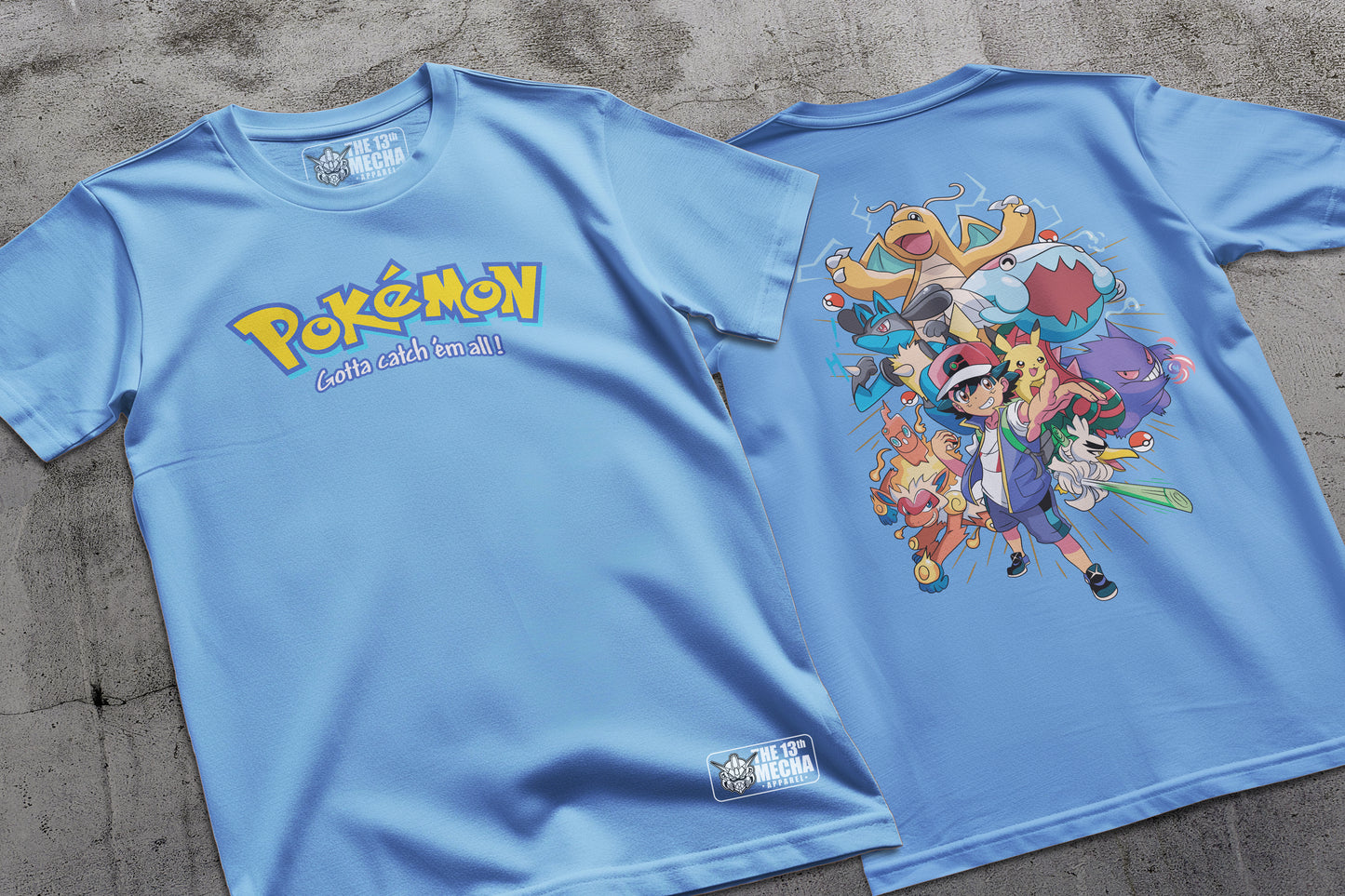Pokemon - Ash Ketchum 04 Premium Anime Design, High Quality DTF Print, 100% Cotton Shirt