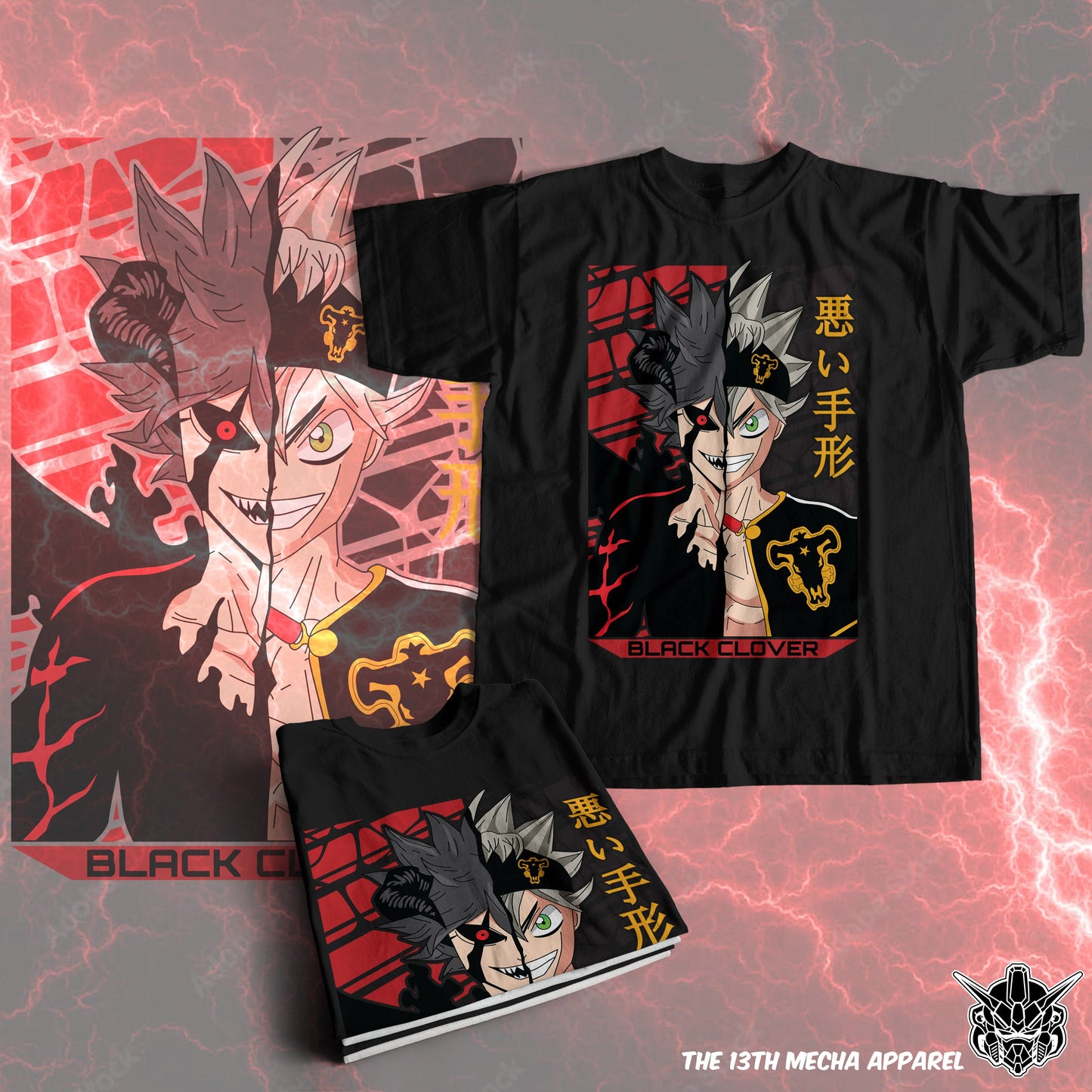 Black Clover - Asta-Liebe 01 Premium Anime Design, High Quality DTF Print, 100% Cotton Shirt