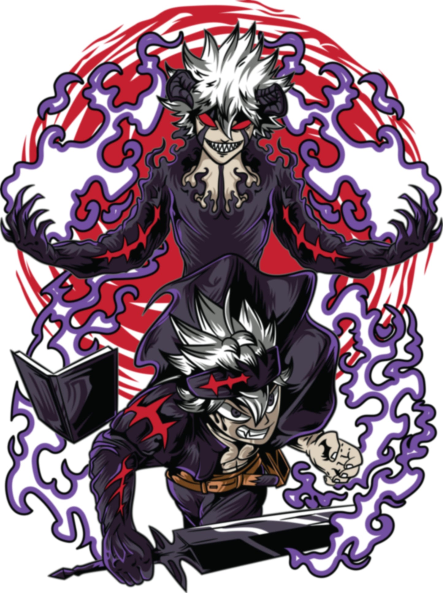 Black Clover - Asta-Liebe 02 Premium Anime Design, High Quality DTF Print, 100% Cotton Shirt