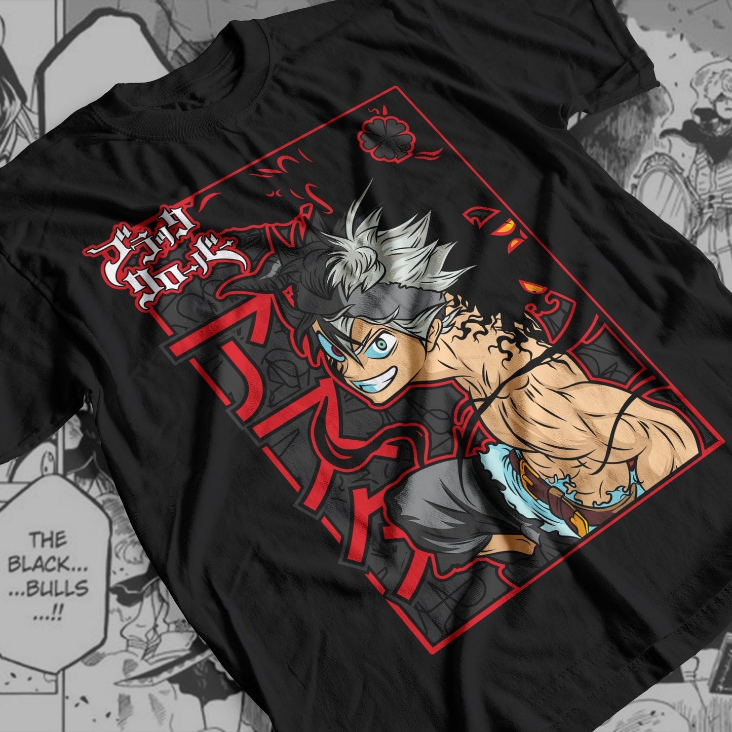 Black Clover - Asta 01 Premium Anime Design, High Quality DTF Print, 100% Cotton Shirt