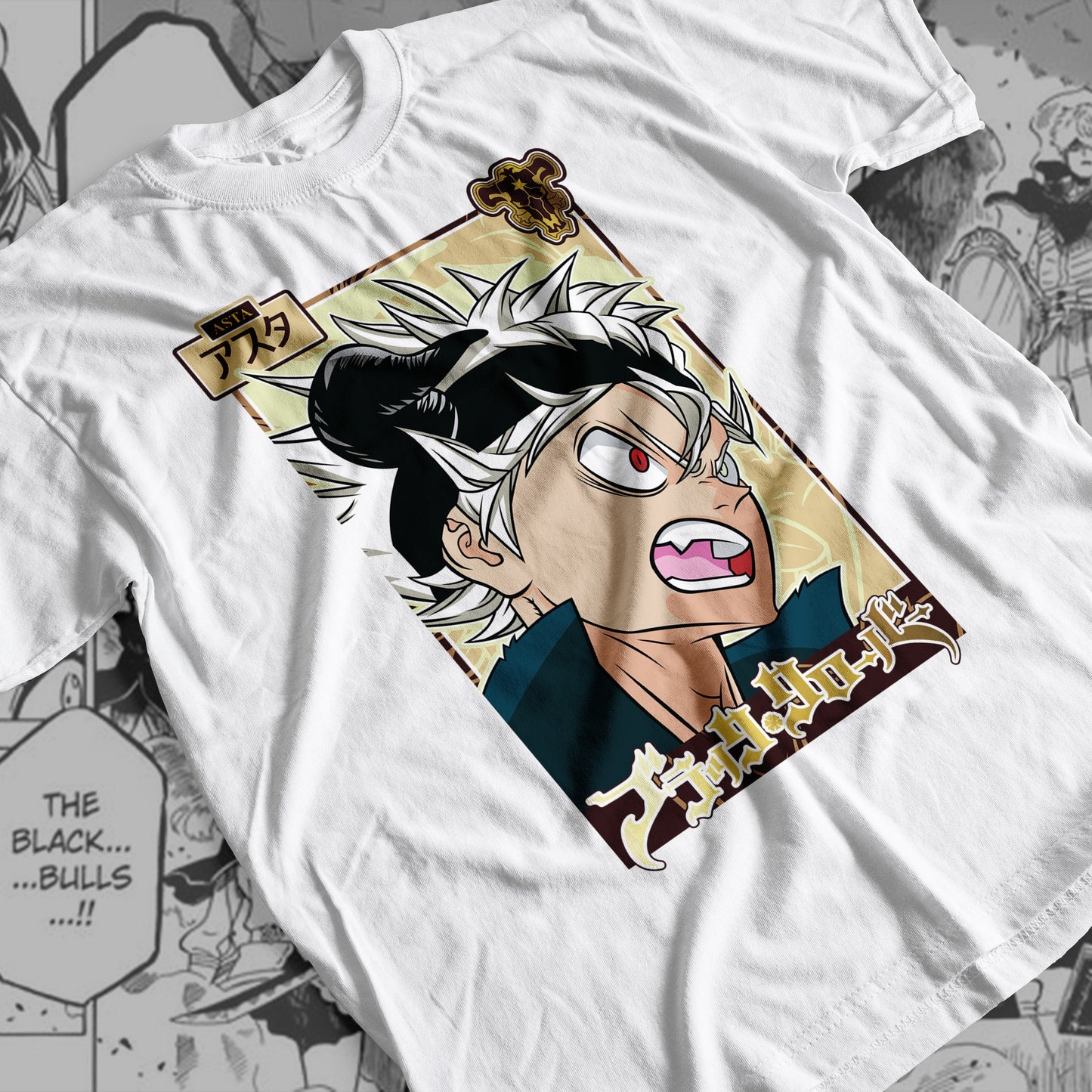 Black Clover - Asta 03 Premium Anime Design, High Quality DTF Print, 100% Cotton Shirt
