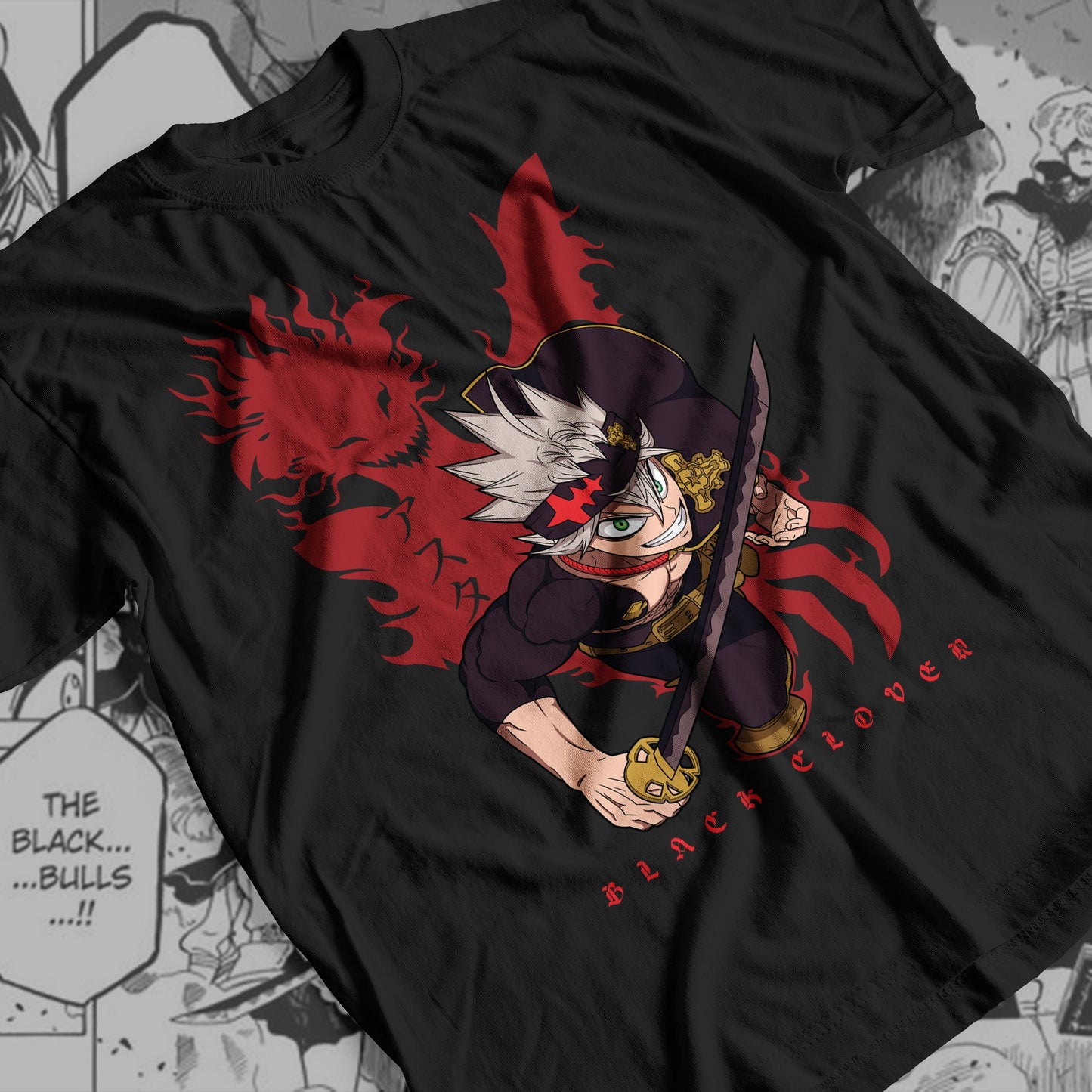 Black Clover - Asta 04 Premium Anime Design, High Quality DTF Print, 100% Cotton Shirt