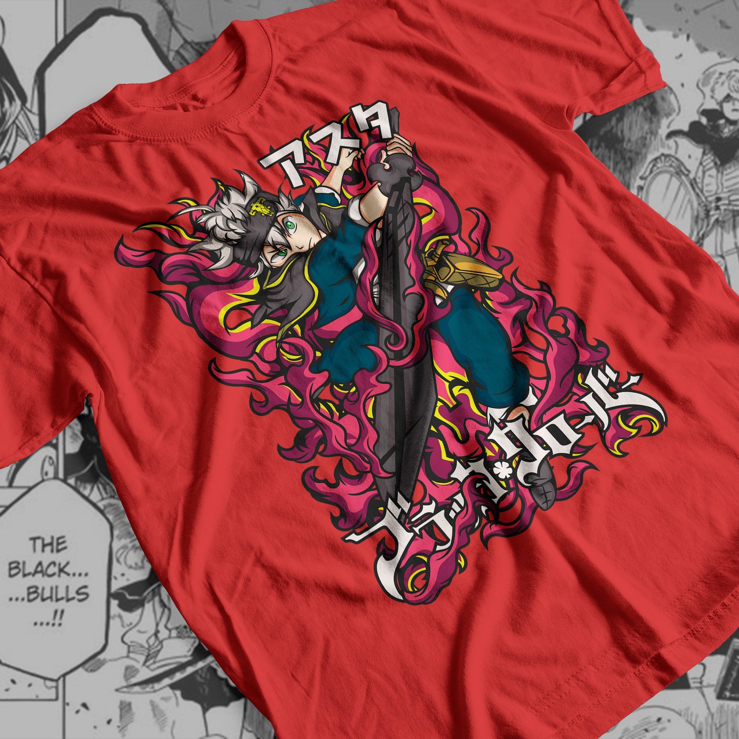 Black Clover - Asta 02 Premium Anime Design, High Quality DTF Print, 100% Cotton Shirt