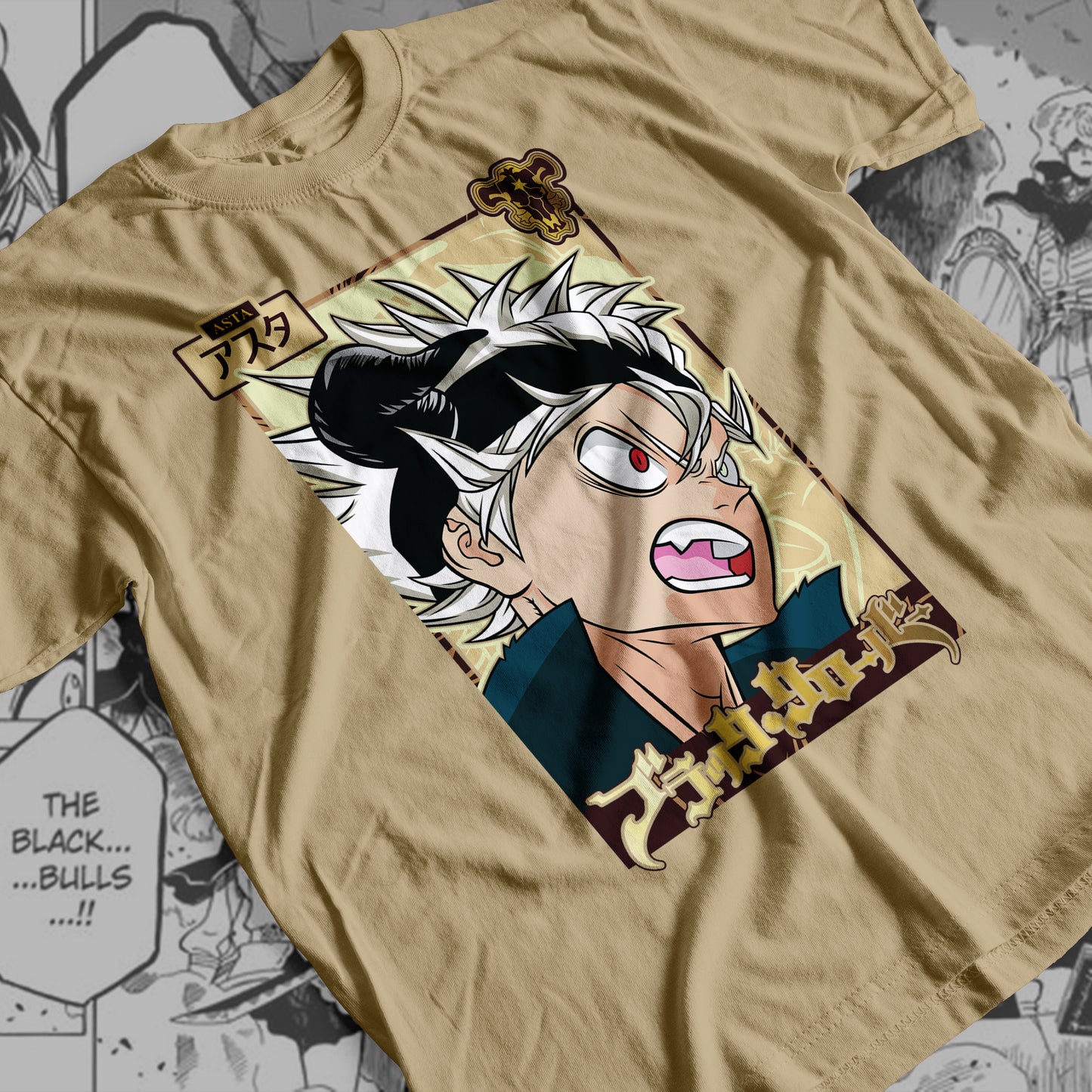 Black Clover - Asta 03 Premium Anime Design, High Quality DTF Print, 100% Cotton Shirt