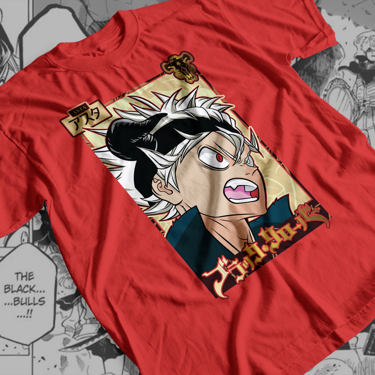 Black Clover - Asta 03 Premium Anime Design, High Quality DTF Print, 100% Cotton Shirt