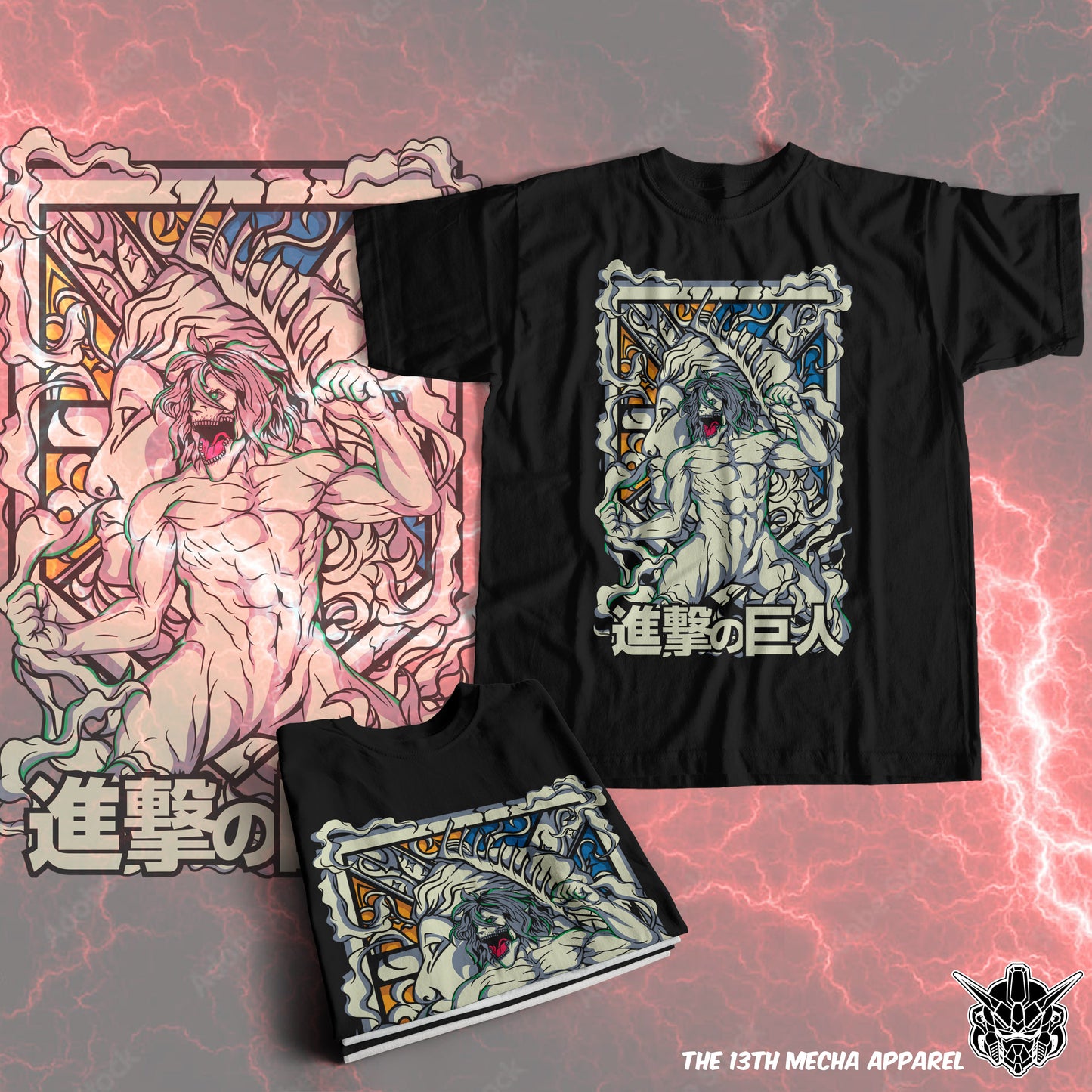 Attack on Titan - Attack Titan 01 Premium Anime Design, High Quality DTF Print, 100% Cotton Shirt