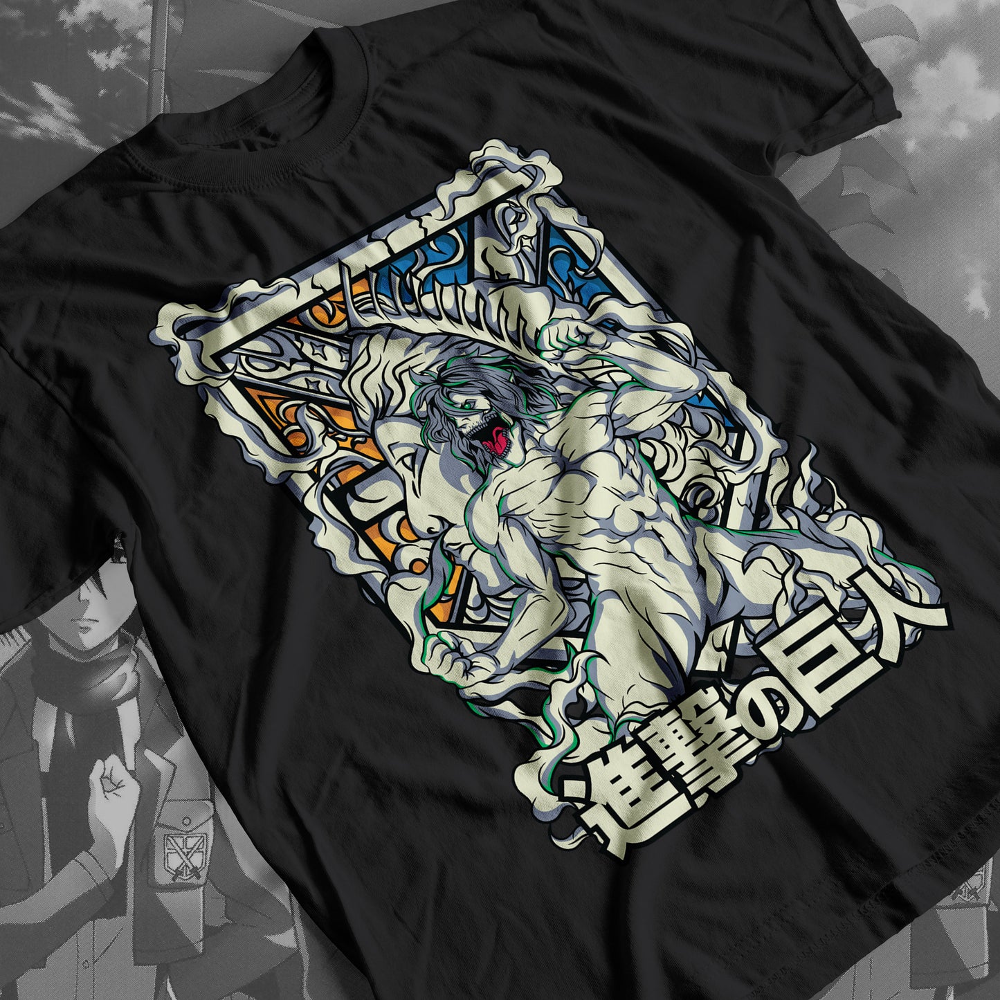 Attack on Titan - Attack Titan 01 Premium Anime Design, High Quality DTF Print, 100% Cotton Shirt