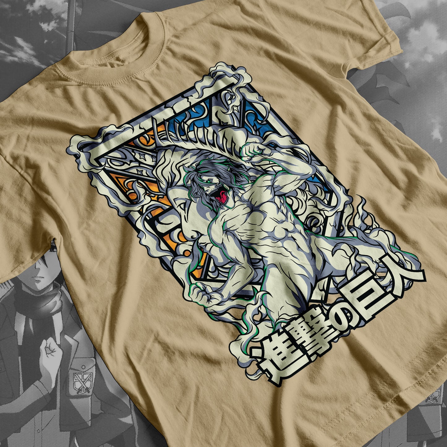 Attack on Titan - Attack Titan 01 Premium Anime Design, High Quality DTF Print, 100% Cotton Shirt