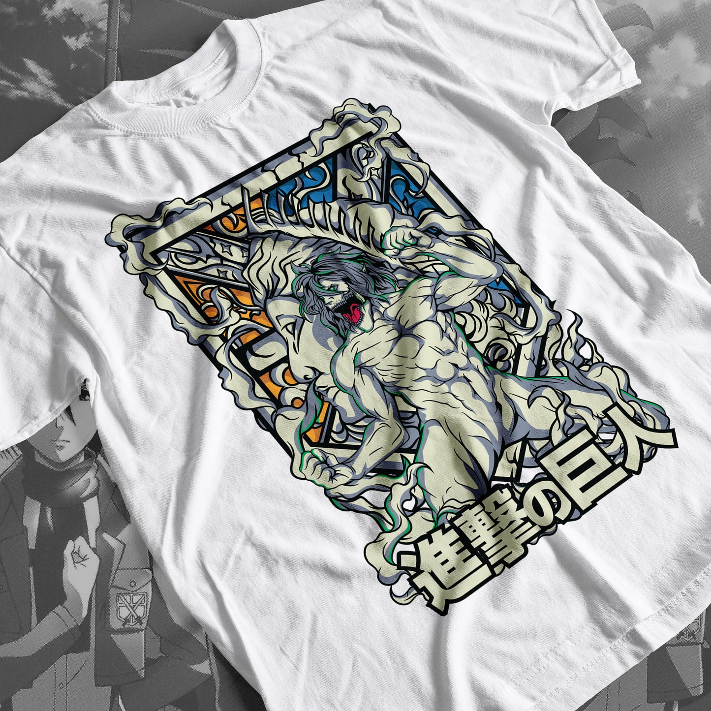 Attack on Titan - Attack Titan 01 Premium Anime Design, High Quality DTF Print, 100% Cotton Shirt