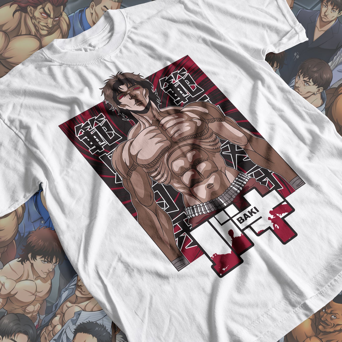Baki the Grappler - Baki Hanma 03 Premium Anime Design, High Quality DTF Print, 100% Cotton Shirt