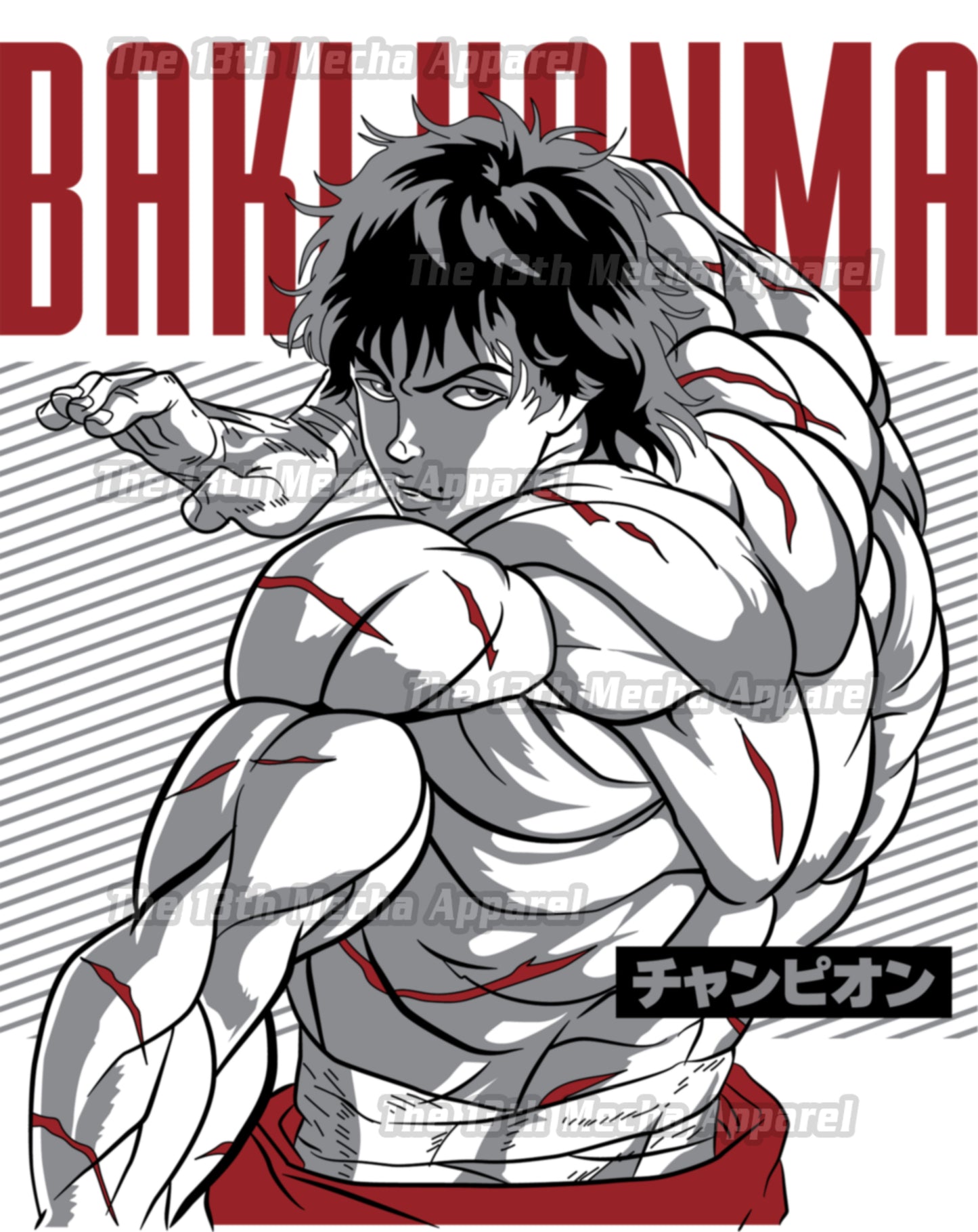 Baki the Grappler - Baki Hanma 04 Premium Anime Design, High Quality DTF Print, 100% Cotton Shirt