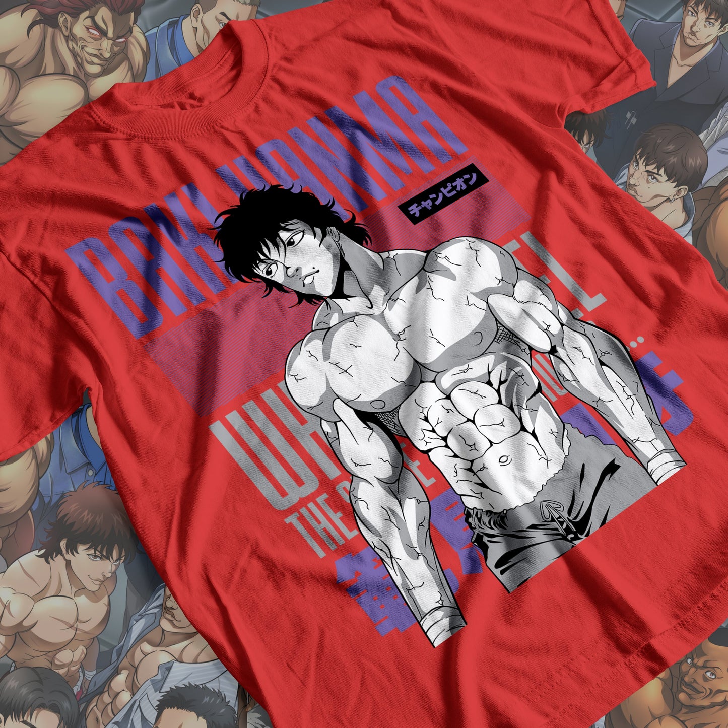 Baki the Grappler - Baki Hanma 02 Premium Anime Design, High Quality DTF Print, 100% Cotton Shirt