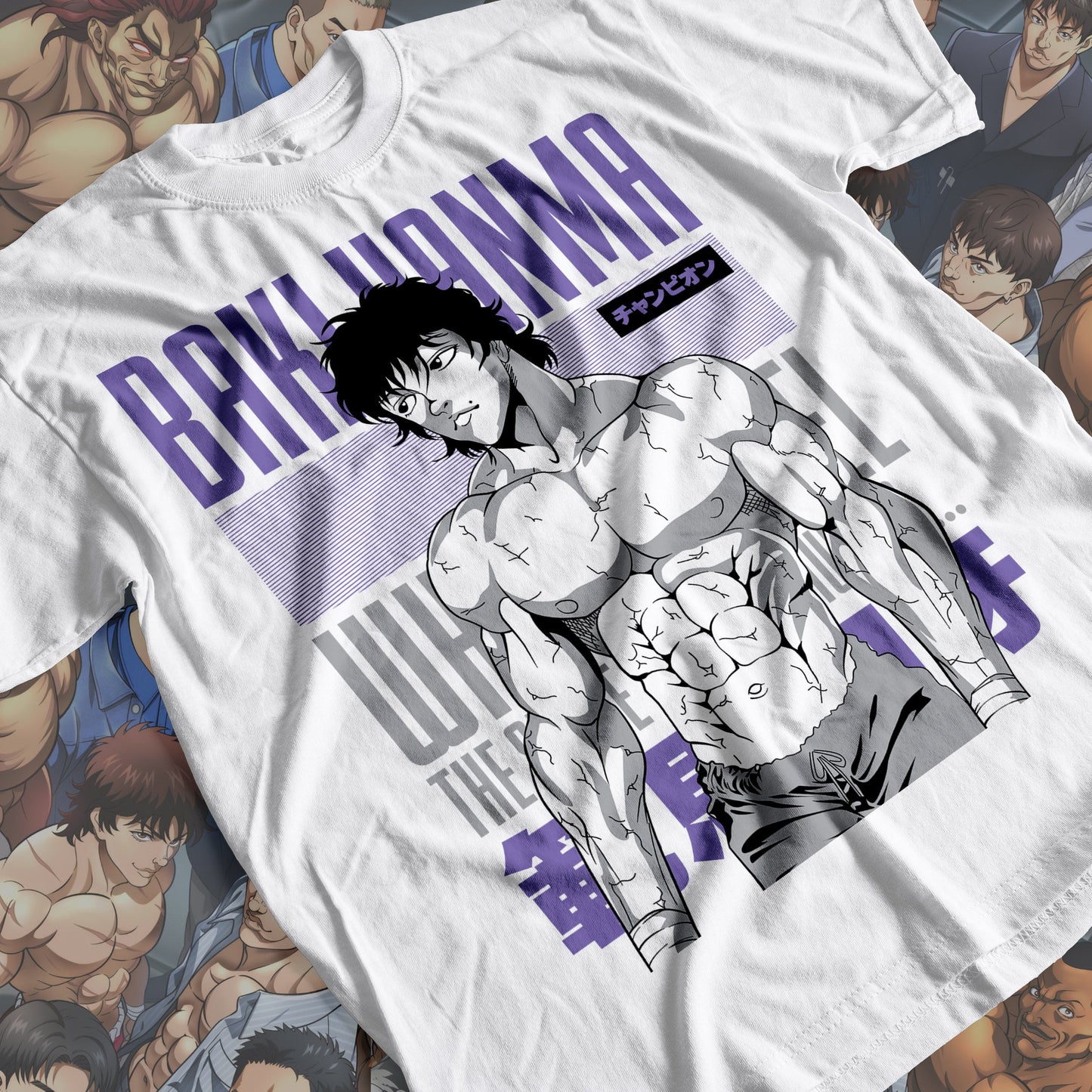 Baki the Grappler - Baki Hanma 02 Premium Anime Design, High Quality DTF Print, 100% Cotton Shirt