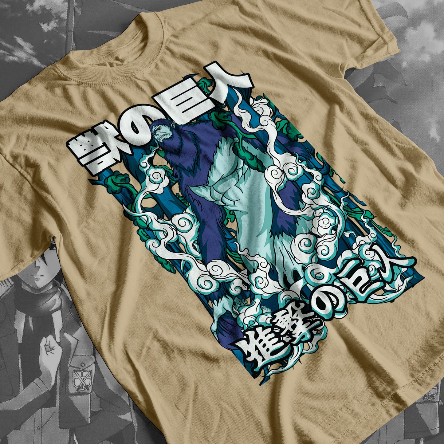 Attack on Titan - Beast Titan 01 Premium Anime Design, High Quality DTF Print, 100% Cotton Shirt