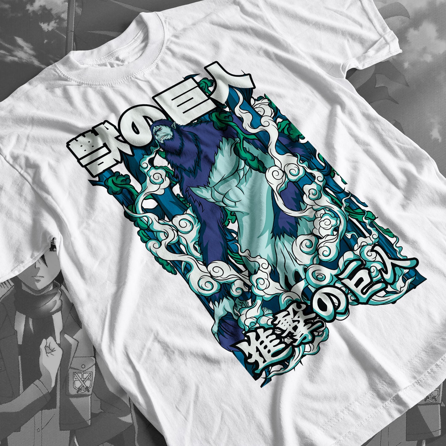 Attack on Titan - Beast Titan 01 Premium Anime Design, High Quality DTF Print, 100% Cotton Shirt