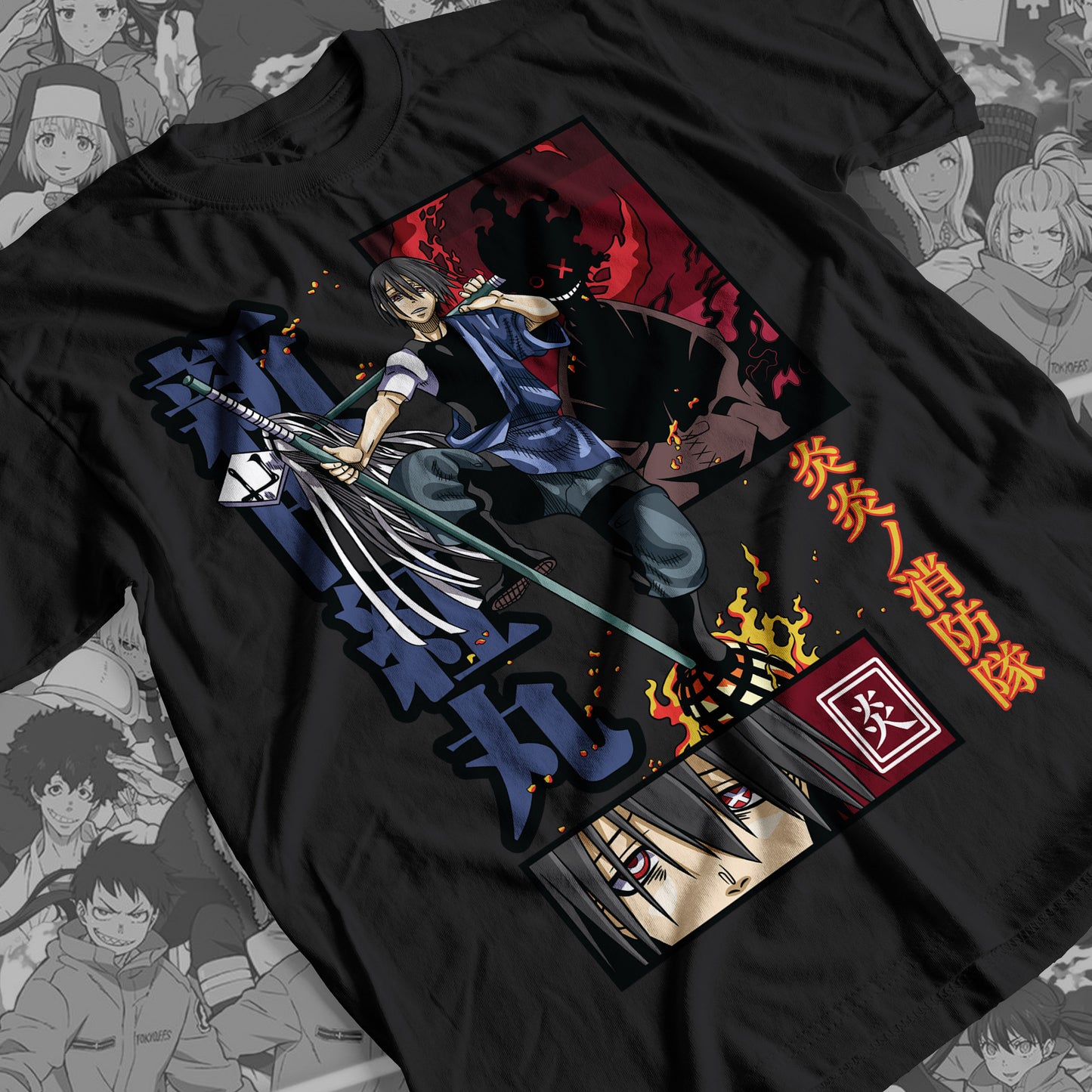 Fire Force- Benimaru Shinmon 01 Premium Anime Design, High Quality DTF Print, 100% Cotton Shirt