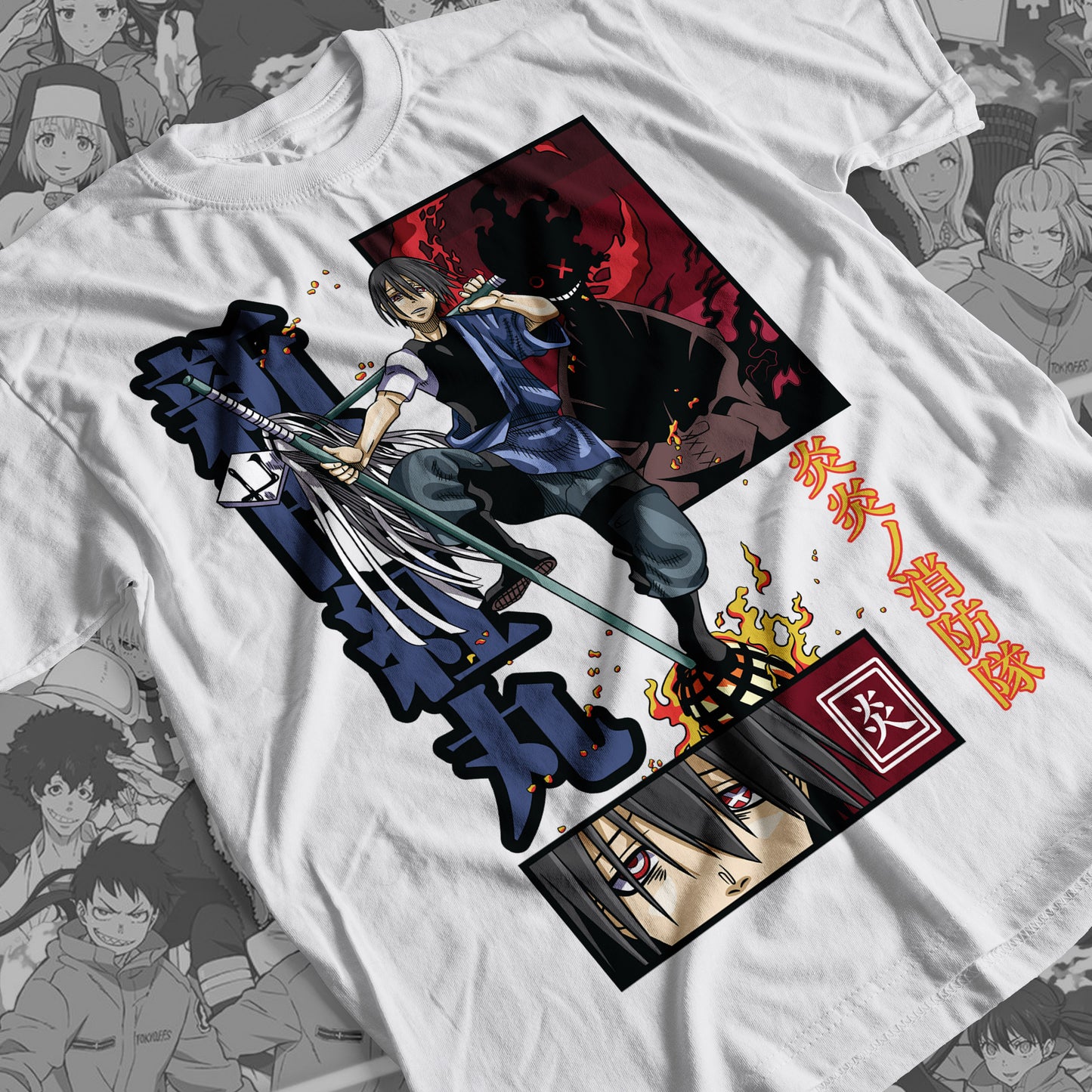 Fire Force- Benimaru Shinmon 01 Premium Anime Design, High Quality DTF Print, 100% Cotton Shirt