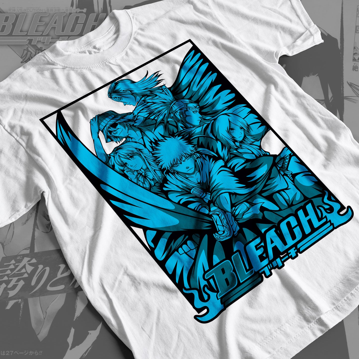 Bleach Group Premium Anime Design, High Quality DTF Print, 100% Cotton Shirt