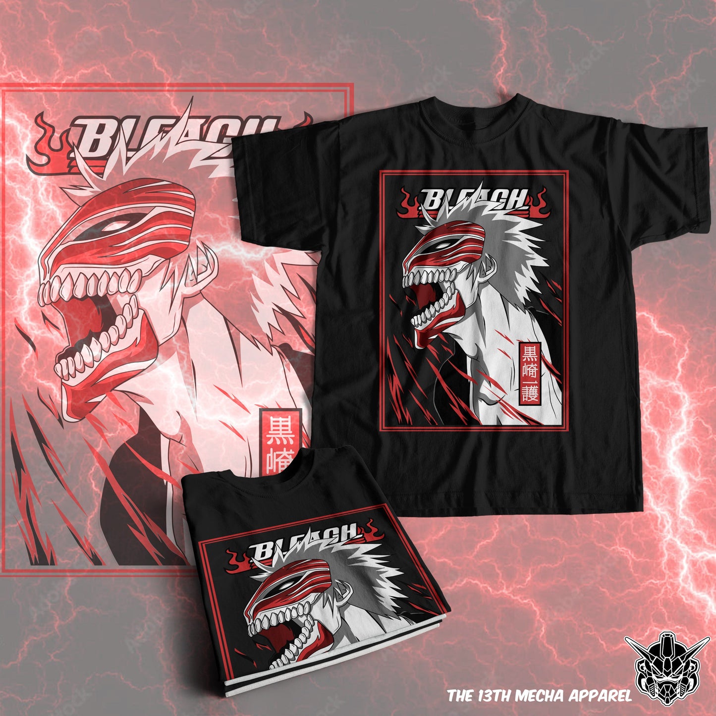Bleach - Mask Premium Anime Design, High Quality DTF Print, 100% Cotton Shirt