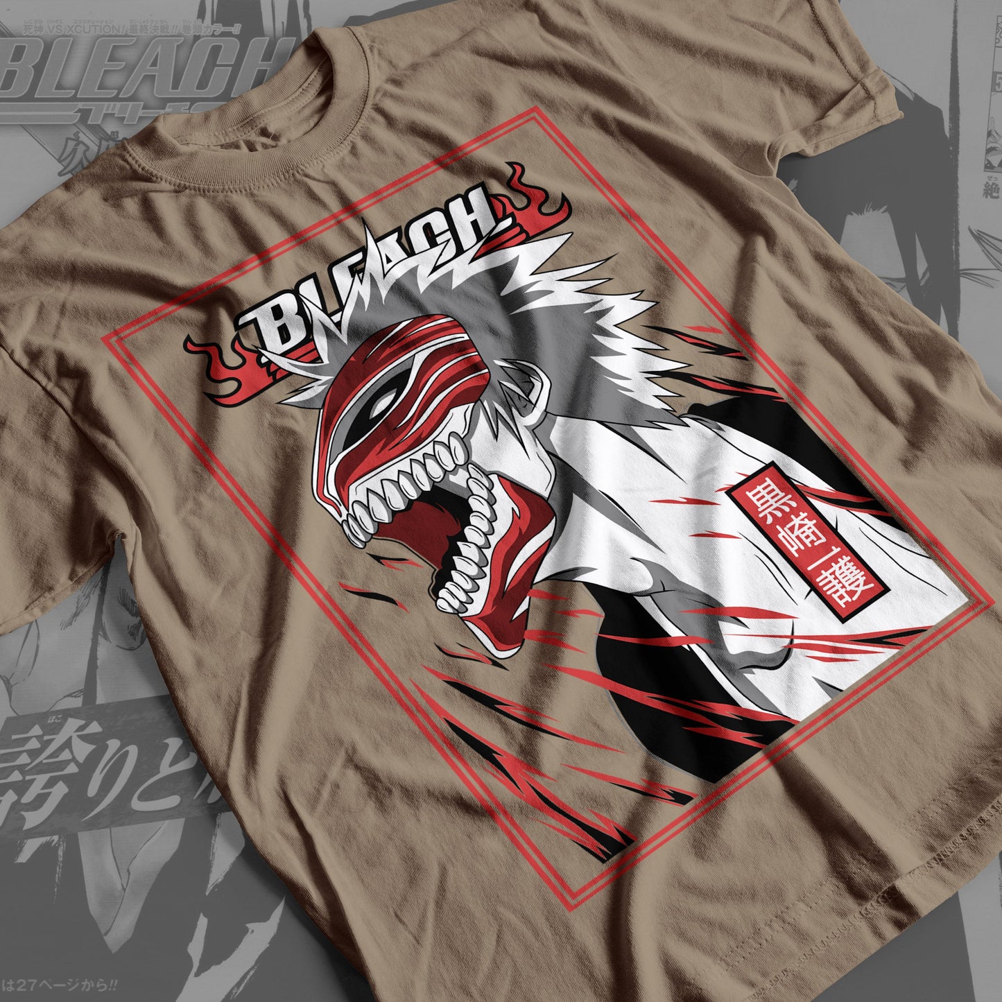Bleach - Mask Premium Anime Design, High Quality DTF Print, 100% Cotton Shirt